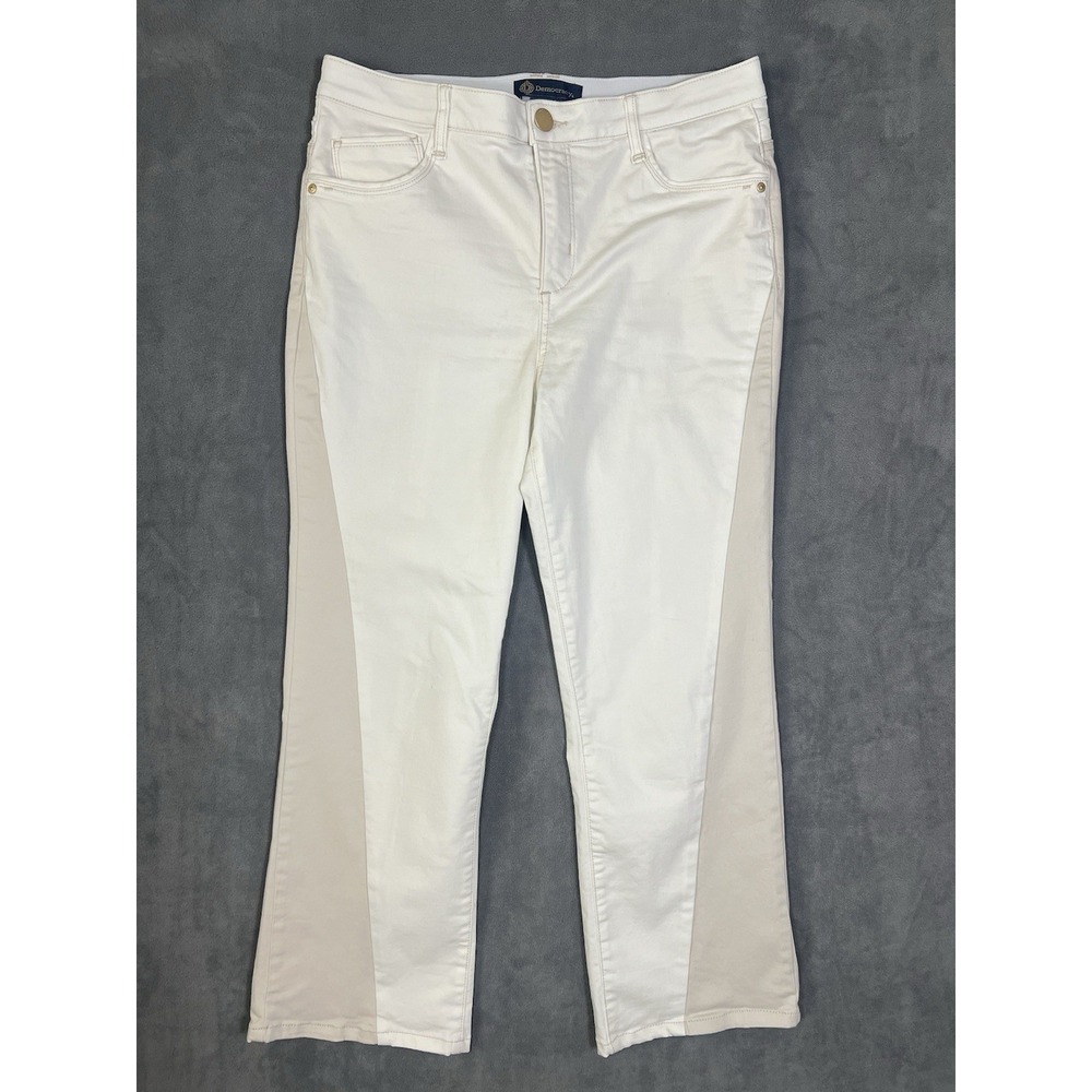 Democracy "Ab" Absolution Sz 10 High Rise Straight Leg Jeans White Cream Stretch